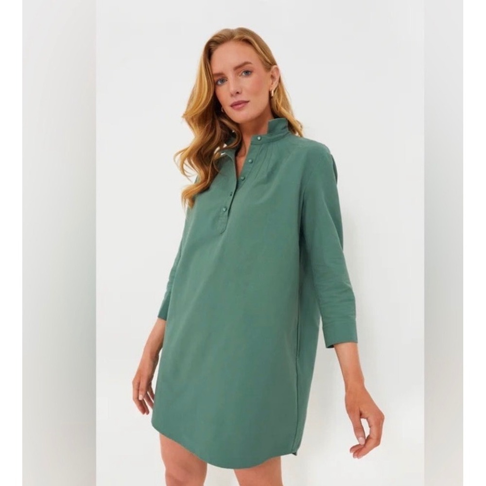 Tuckernuck Green Mini Shirt Dress